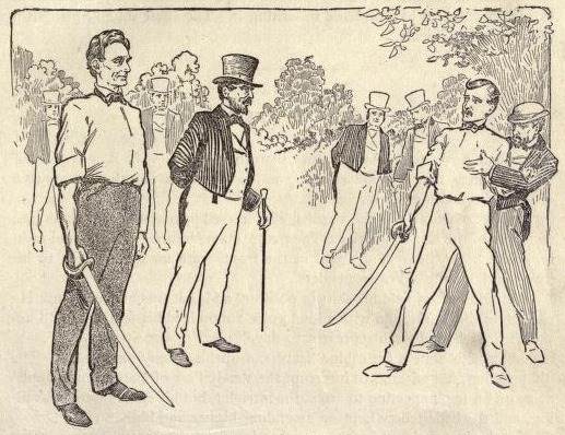 The duel between Abraham Lincoln and James Shields