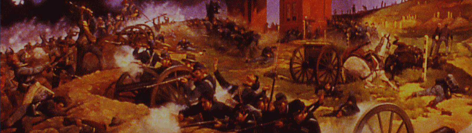 Civil War battle depiction