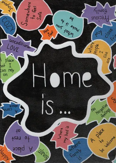 Painting of the words 