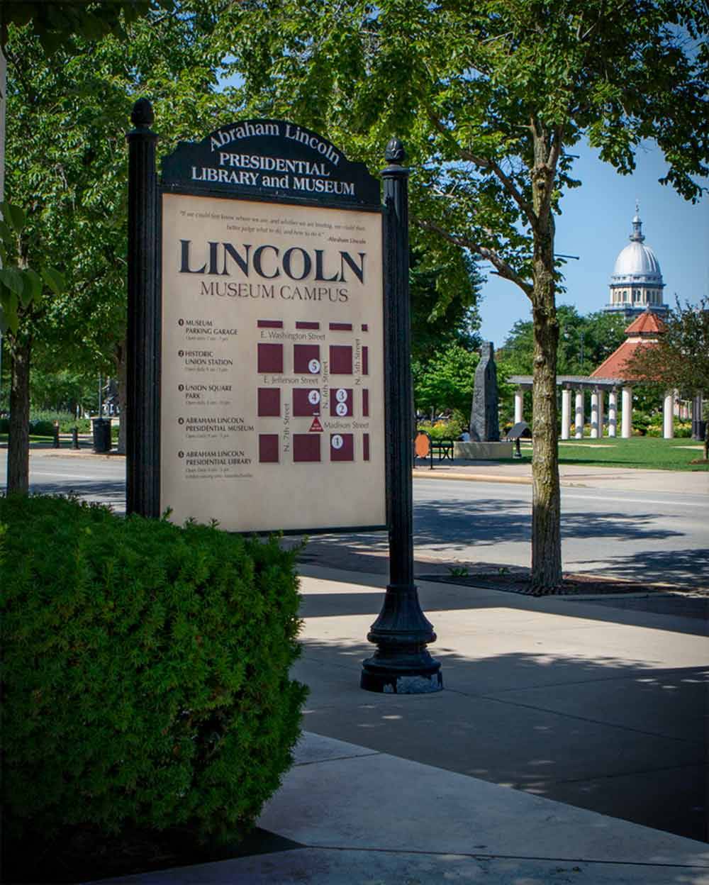 Map of Abraham Lincoln Presidential Library and Museum Campus