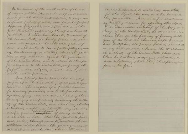 Earliest Draft of the Emancipation Proclamation, July 22, 1862
