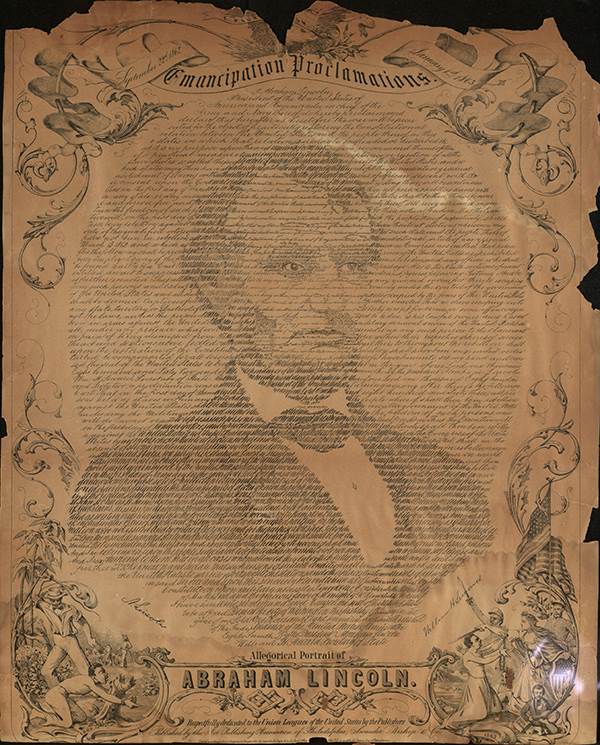 A decorative edition of the Emancipation Proclamation