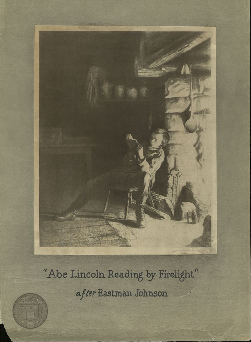 Young Abe Reading by the Firelight