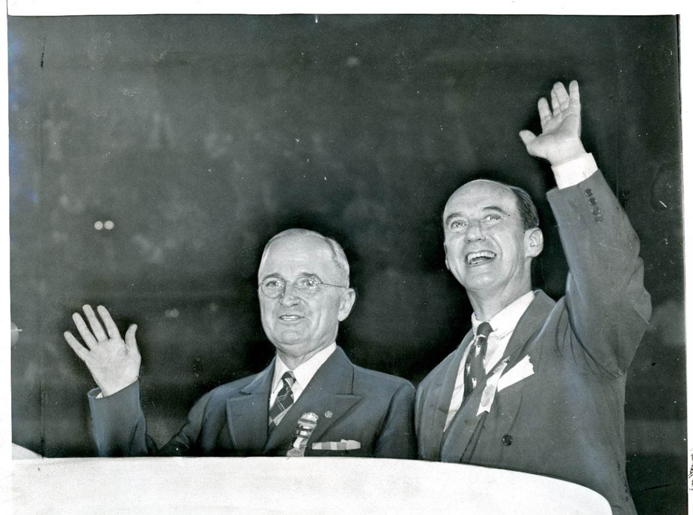 Adlai Stevenson with President Harry Truman at the 1952 Democratic National Convention