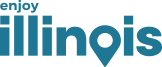 Enjoy Illinois logo in a light blue color